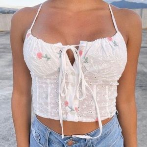 White crop top